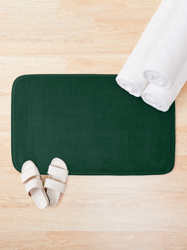 Thumbnail 2 of 6, Bath Mat, Ultra Deep Emerald Green - Lowest Price On Site designed and sold by WizzlesEmporium.