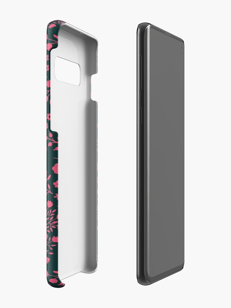 Alternate view of Watercolor Flowers in Pink and Teal Case & Skin for Samsung Galaxy