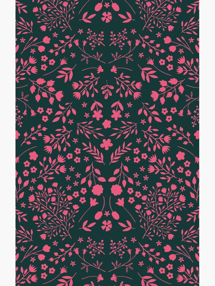 Watercolor Flowers in Pink and Teal by PetraHolikova