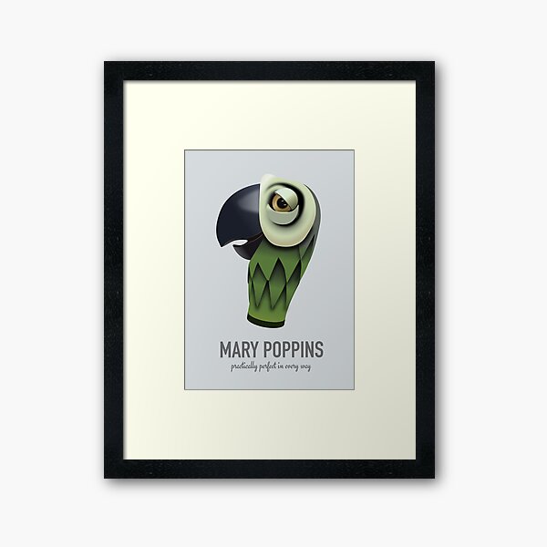 Mary Poppins - Alternative Movie Poster Framed Art Print