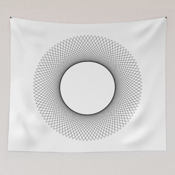 Item preview, Curve Stitching in a circle, black on white designed and sold by Raymond Gilford.