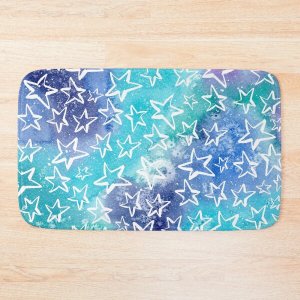 Item preview, Stars Watercolor Galaxy Blue Background designed and sold by Amandeen.