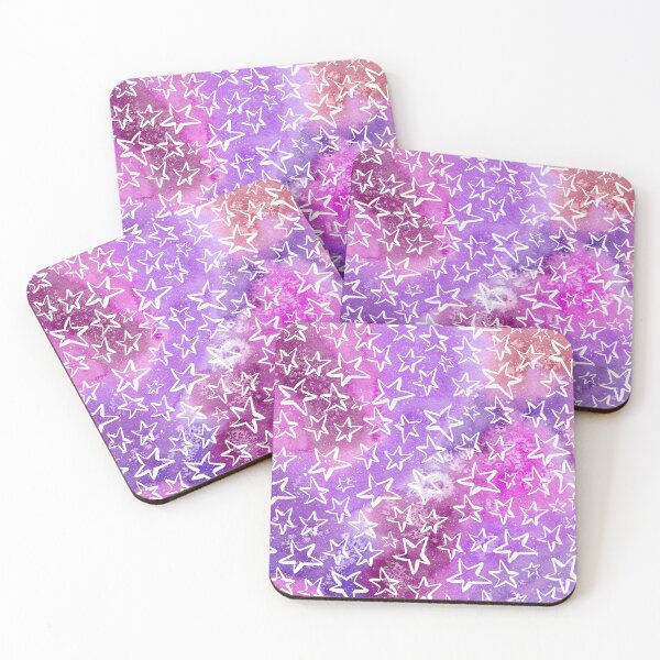 Item preview, Stars Galaxy Watercolor Purple Background designed and sold by Amandeen.