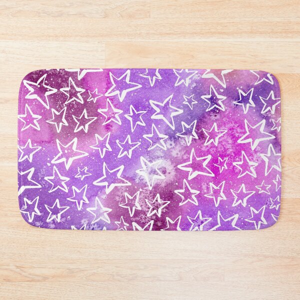 Item preview, Stars Galaxy Watercolor Purple Background designed and sold by Amandeen.