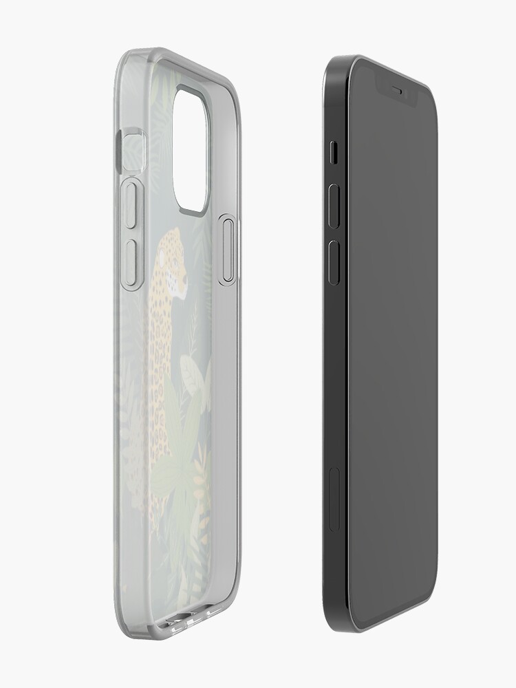 Alternate view of Jaguar in a Jungle on Green iPhone Case