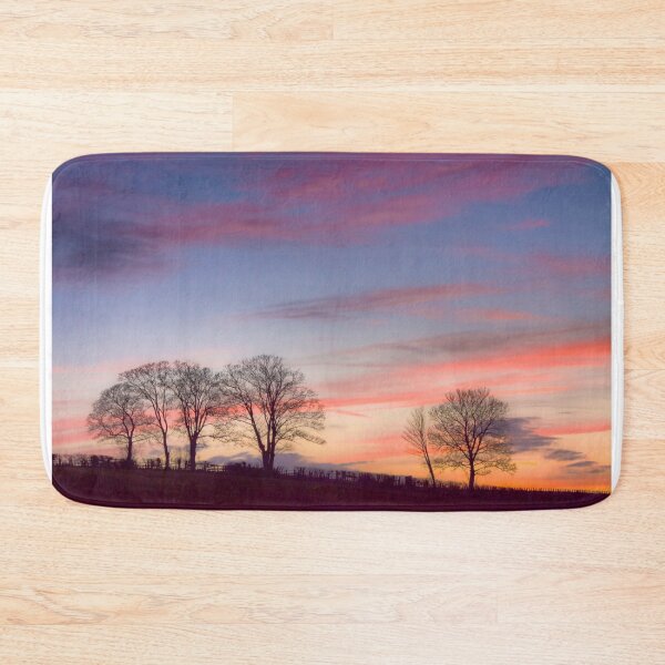 Item preview, #262 A Kegworth Village Sunset with Tree Silhouette and Pastel Coloured Sky designed and sold by phutball.