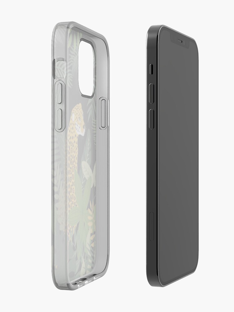 Alternate view of Jaguar in a Jungle on Black iPhone Case
