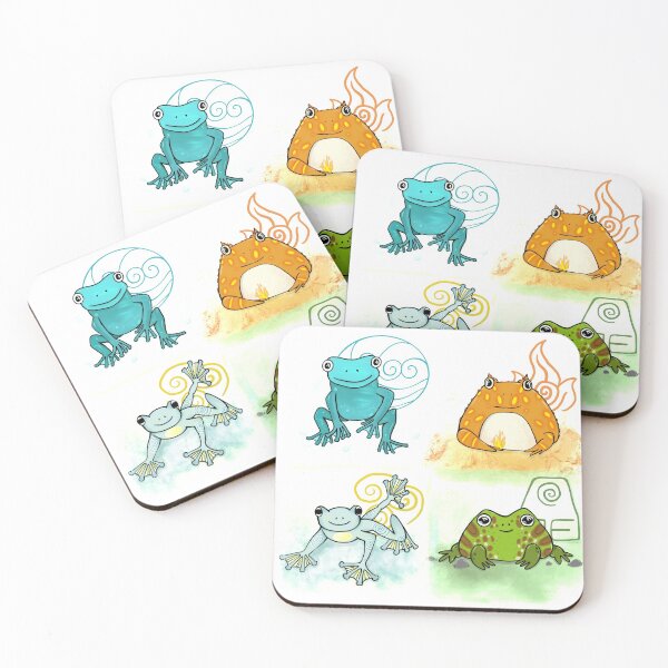 Item preview, The Four Element Frogs designed and sold by Nic Rusick.