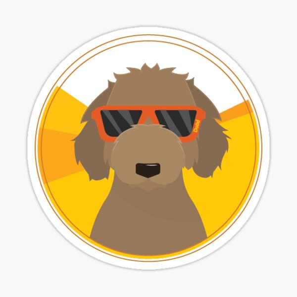 "Dood" Doodle Sticker — Apricot Sticker