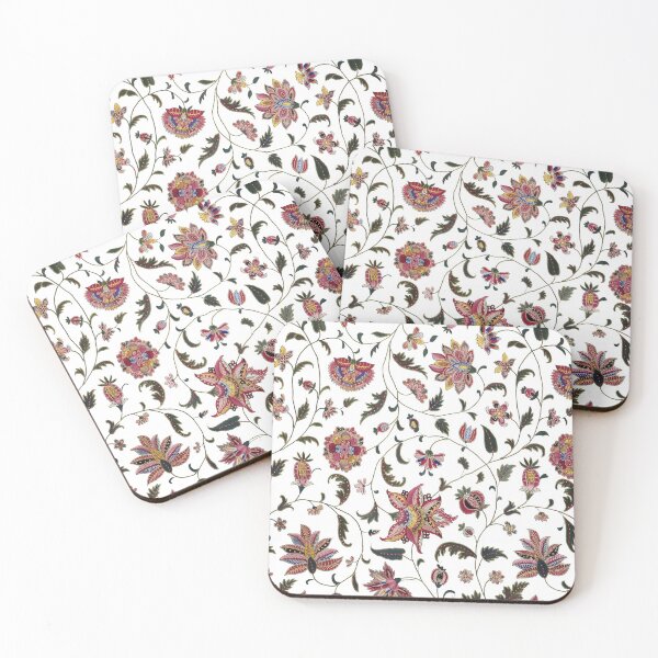Item preview, POMEGRANATES ,POMEGRANATE FLOWERS,GREEN LEAVES Oriental Floral Swirls designed and sold by BulganLumini.