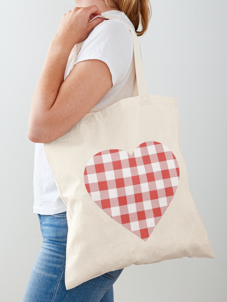 gingham tote bag
