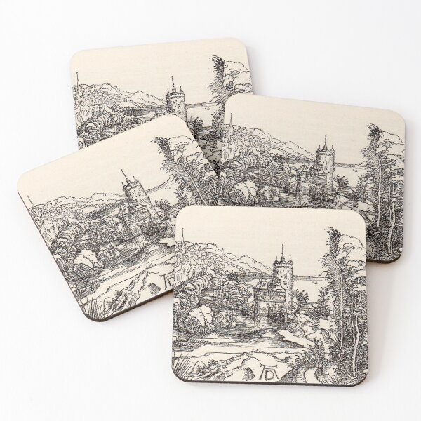 Item preview, Albrecht Durer print of a Castle and Church. designed and sold by Frankie Doodles!.