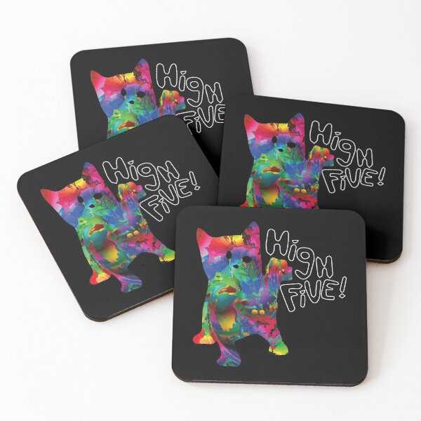 Item preview, Psychedelic Crazy Cat High Five designed and sold by xagta10.