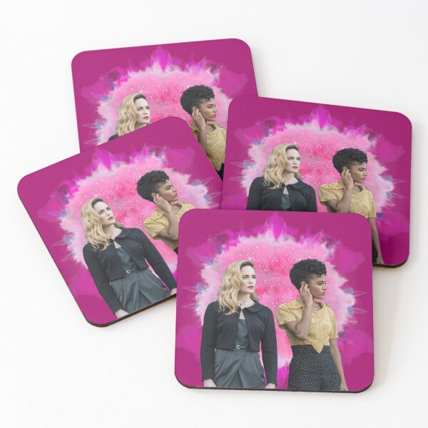 Item preview, Charlie and Sara Lance pink background designed and sold by dutchchu.