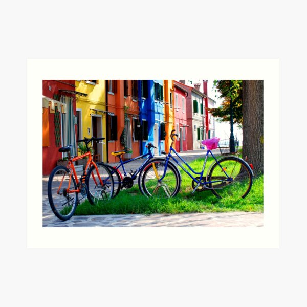 Burano Bicycle Art Print