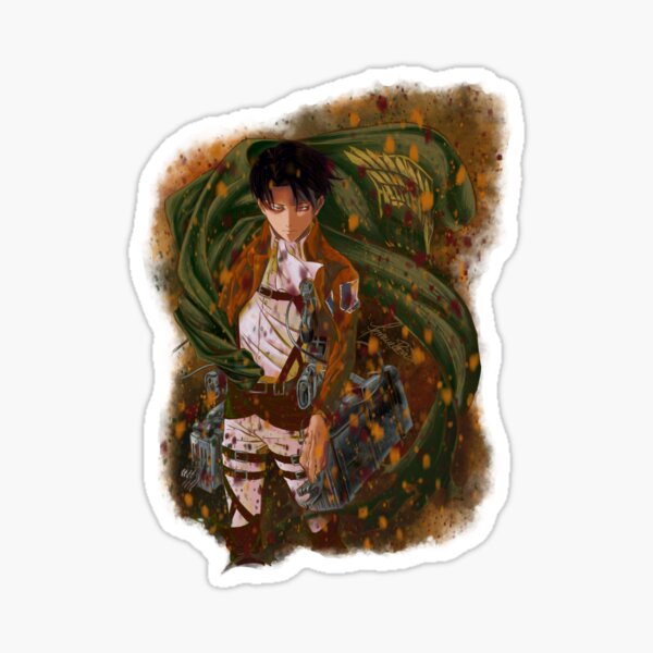 Attack On Titan Fanart Levi Ackerman Version 1 5 Sticker By Frd Artdesign Redbubble