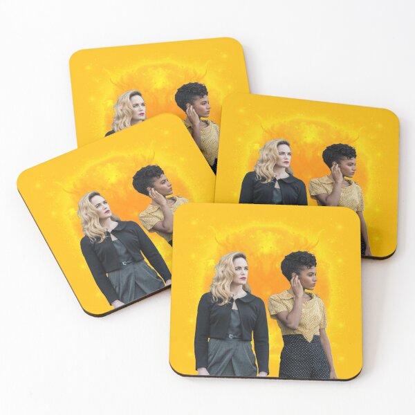 Item preview, Charlie and Sara Lance gold background designed and sold by dutchchu.