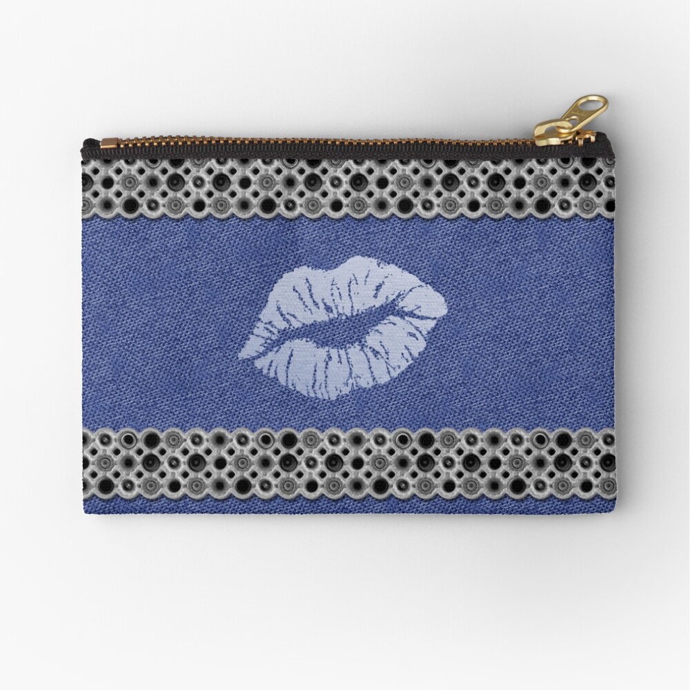 Pochette « Jeans, metal and blue lips»