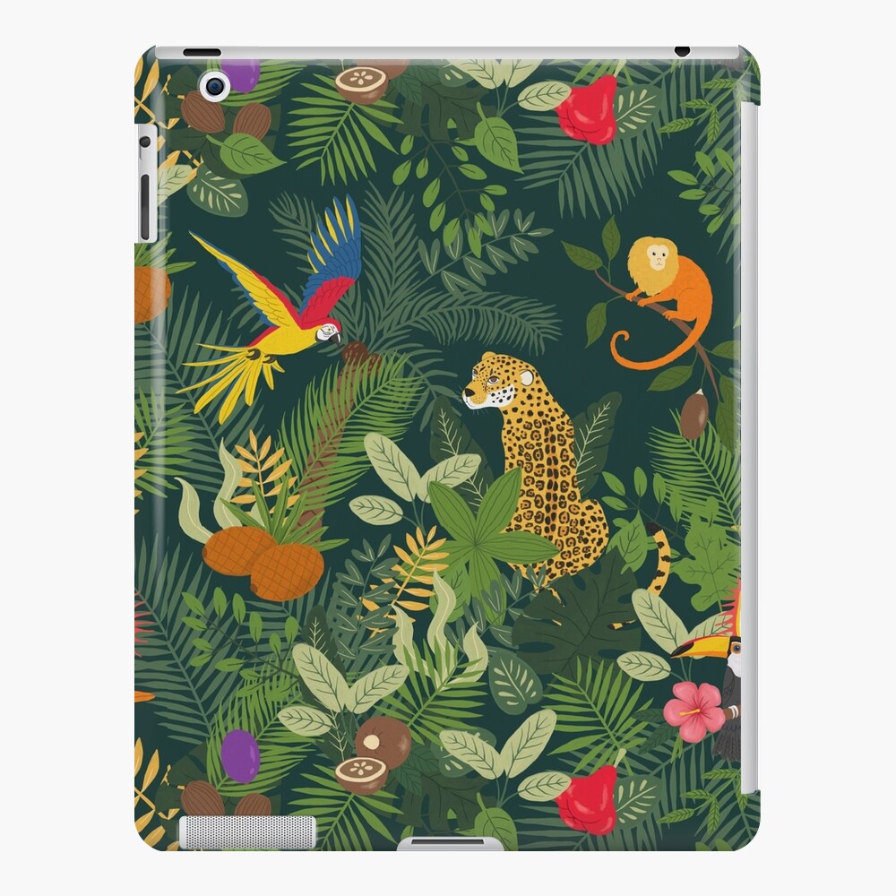 Amazon Jungle on Green iPad Case & Skin