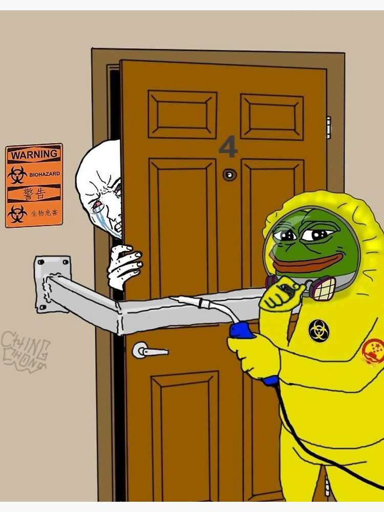 Pepe Lockdown" Postcard by AncientMushroom | Redbubble