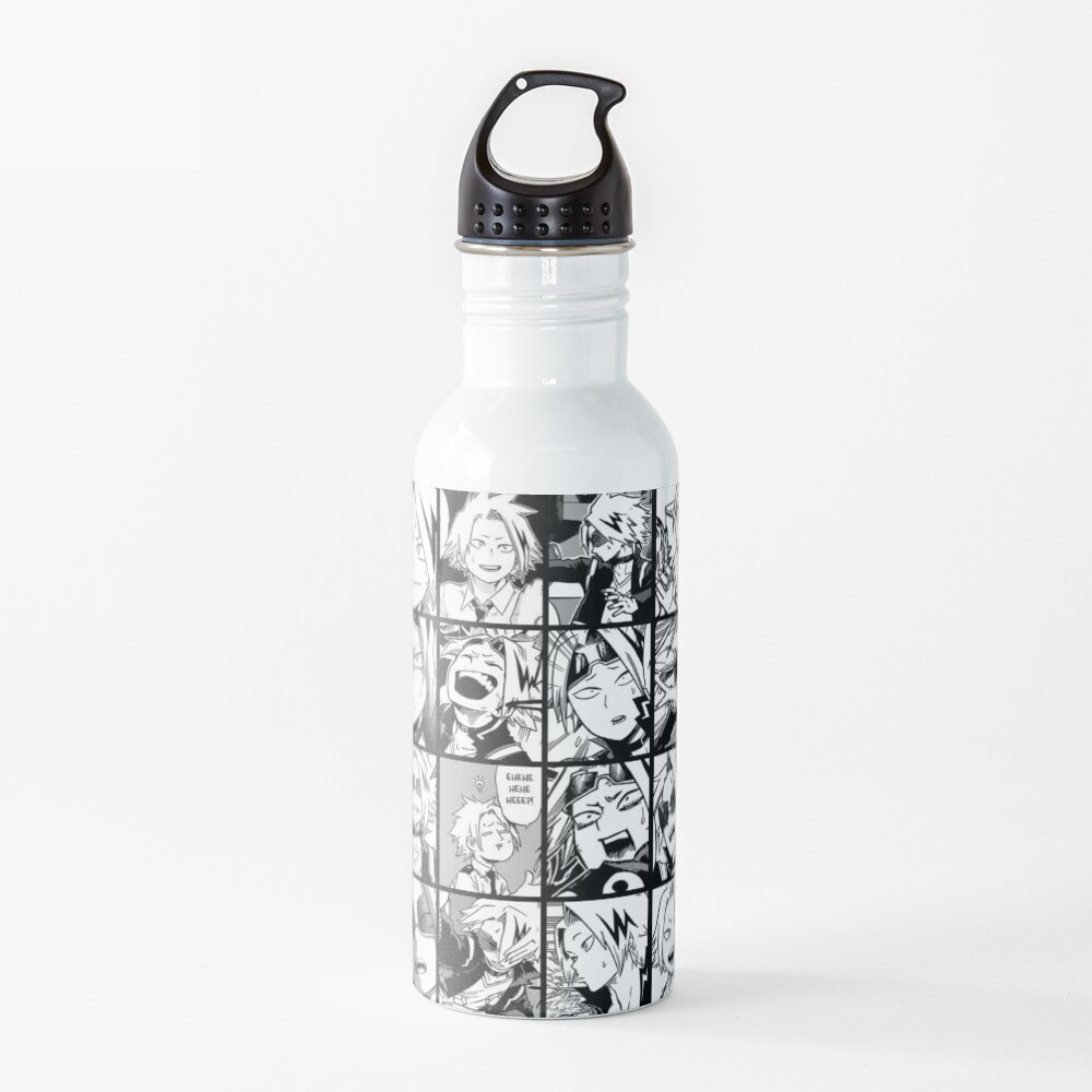 kaminari denki- manga black and white version Water Bottle