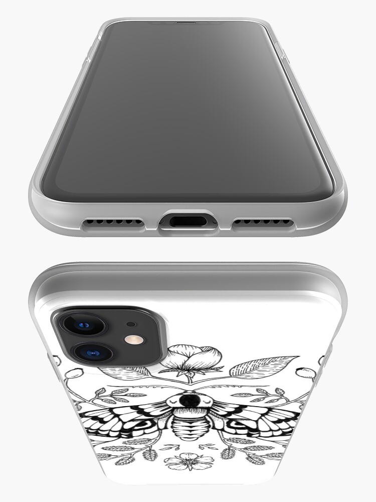 Alternate view of Black Moth with Berries and Rosehip iPhone Case & Cover
