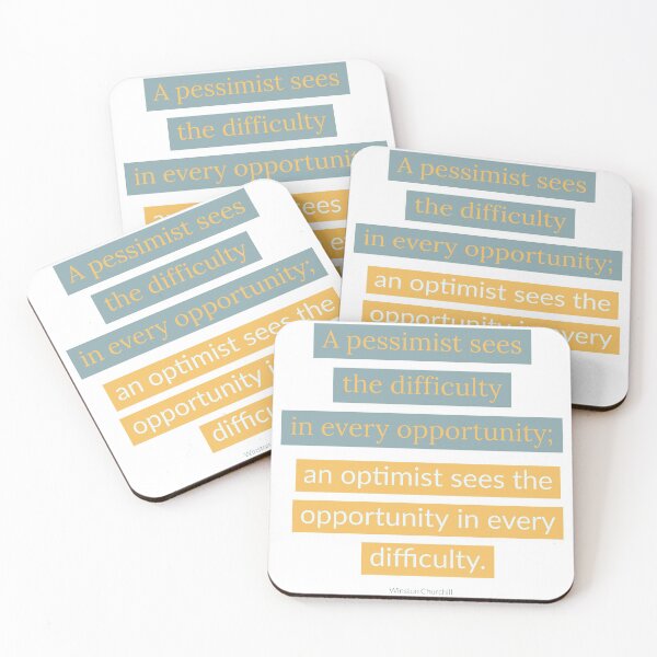 Item preview, Optimist Vs Pessimist Quote  designed and sold by OculusReparo.