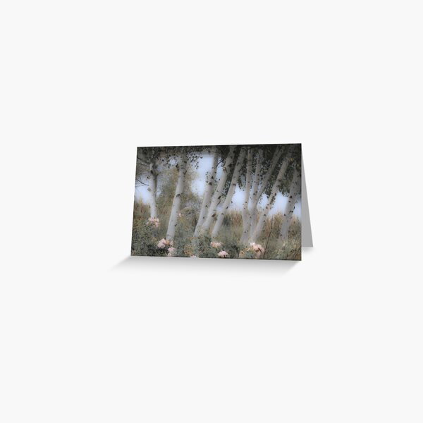 Rose and Birch Greeting Card