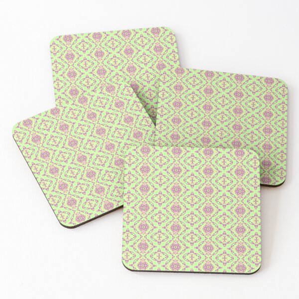 Item preview, PATTERN 1 CHROME SMOOTH & BRIGHT HUE GREEN & PINK designed and sold by Dawne's Designs.