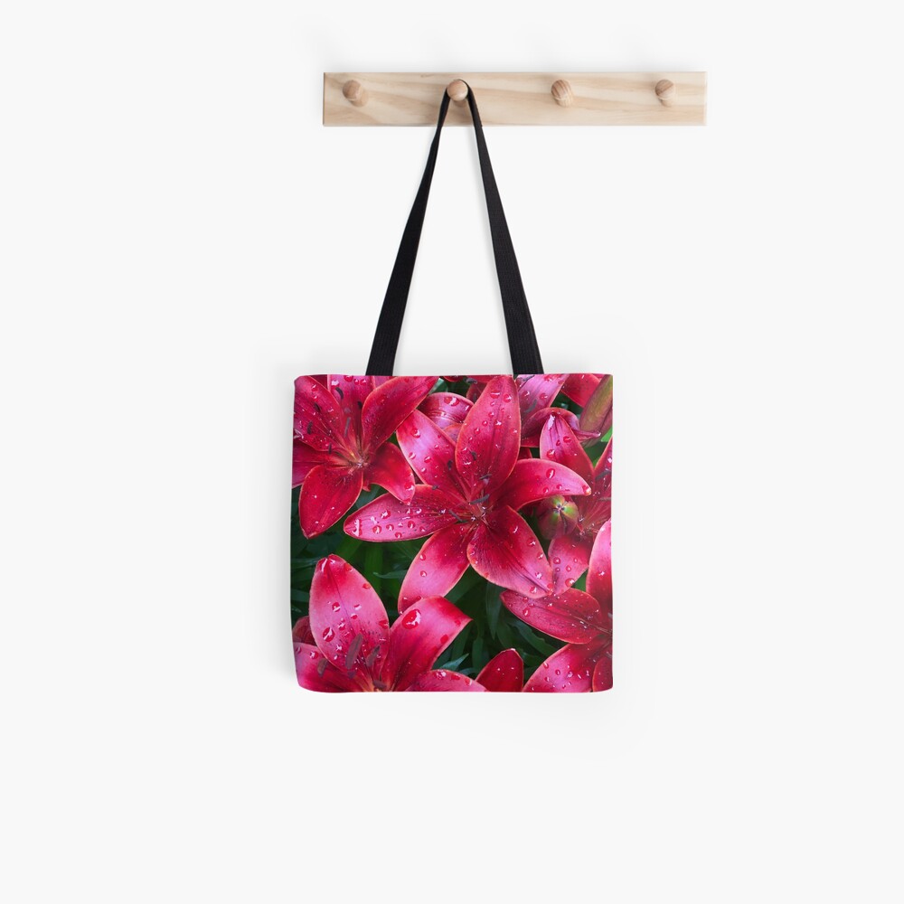 Raindrop Flowers Tote Bag