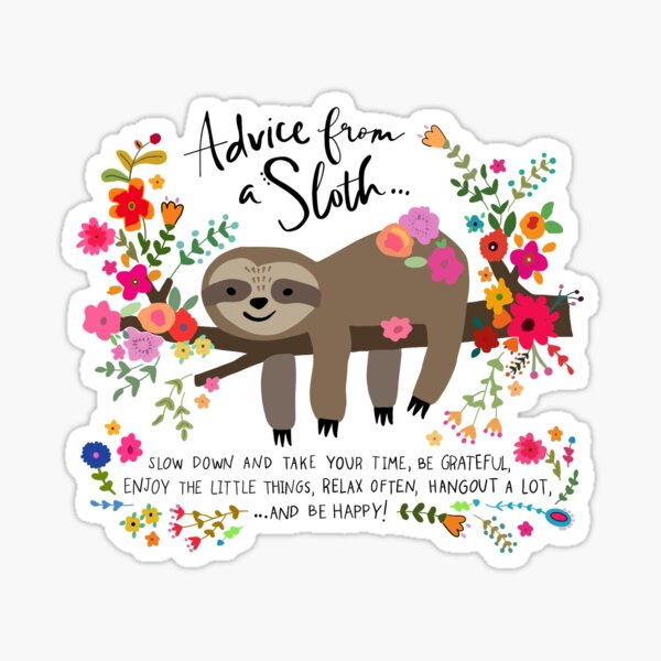Advice From A Sloth Sticker