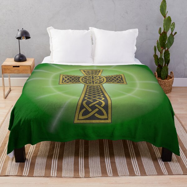 Item preview, Celtic Cross on a Field of Green designed and sold by SolarCross.