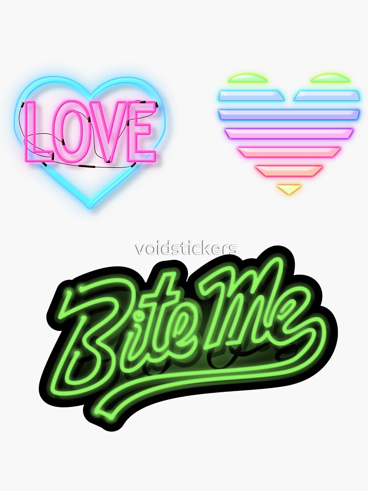 "neon signs sticker pack" Sticker by voidstickers Redbubble