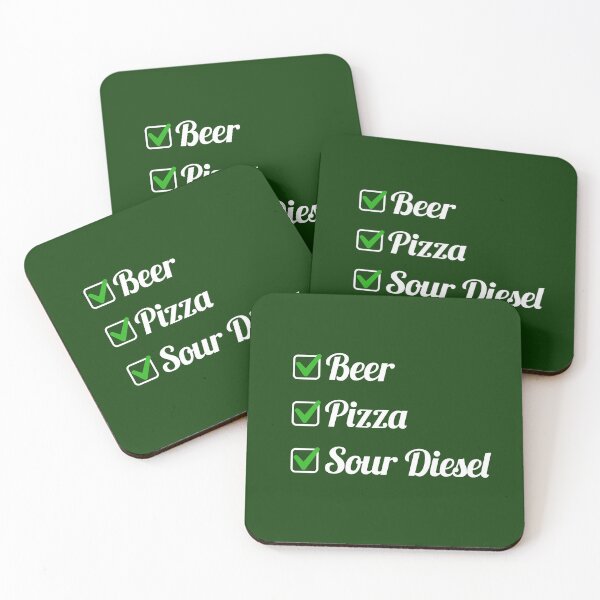 Item preview, BEER PIZZA SOUR DIESEL TShirt Weed Cannabis designed and sold by RandomWeird.