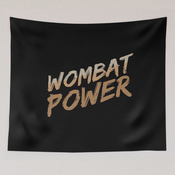 Item preview, Wombat Power Australia marsupial wild animal zoo designed and sold by MooonTees.