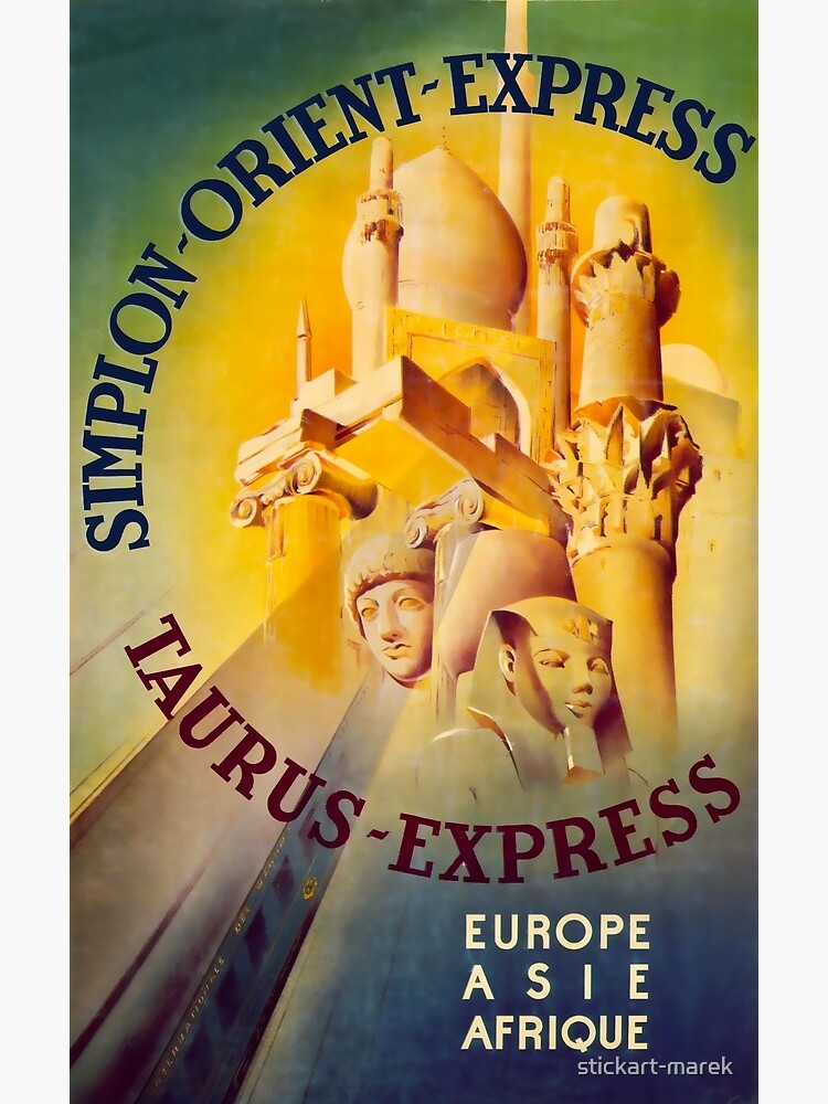 Disover Orient Epxress Taurus Express vintage travel poster Premium Matte Vertical Poster