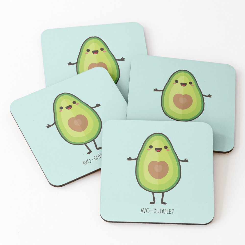 Avo-cuddle? Coasters (Set of 4)