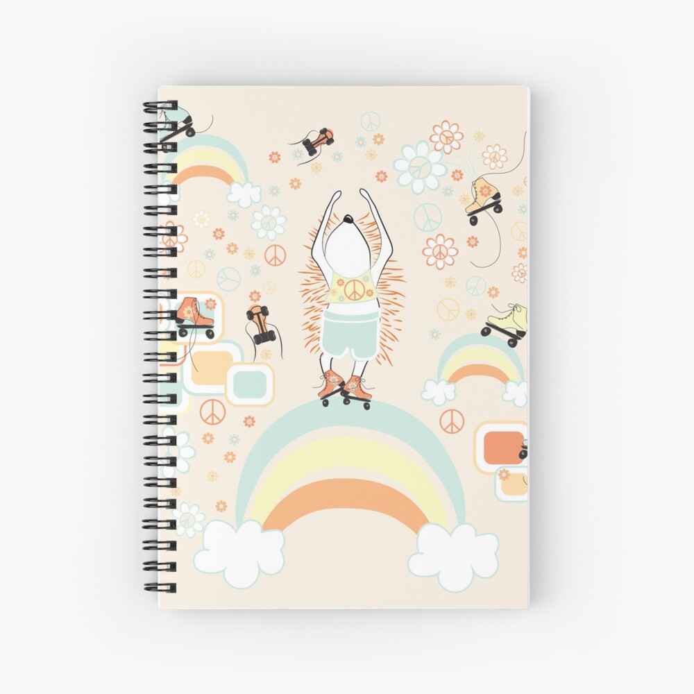 Floating on Rainbows Spiral Notebook