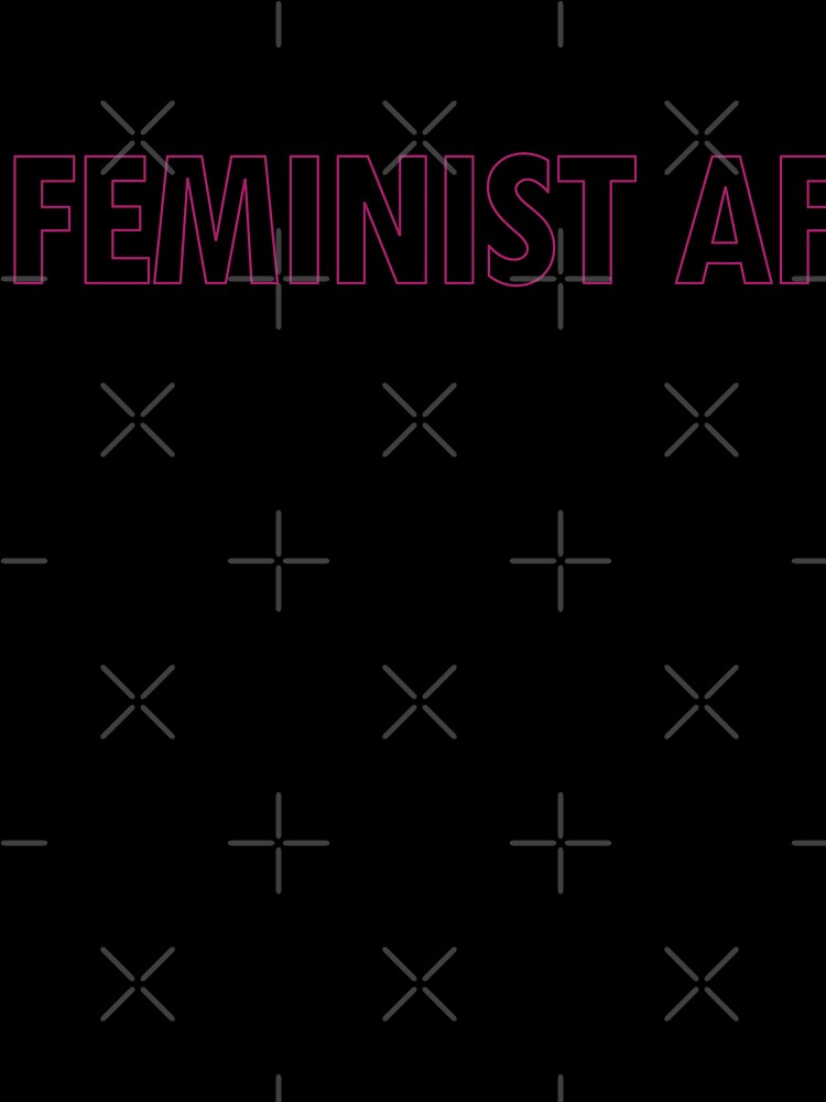 Thumbnail 7 of 7, Oversized T-Shirt, FEMINIST AF - Pinkish and Transparent designed and sold by willpate.