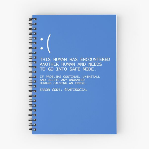 Item preview, Blue Screen of Death Funny Computer Geek Introvert Antisocial Quote  designed and sold by kiwi91.