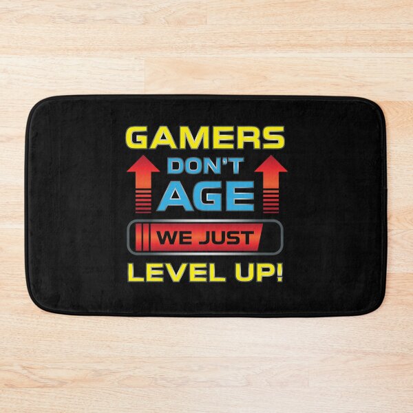 Item preview, for gamers | don't age | we just level up | designed and sold by RascalMedia.