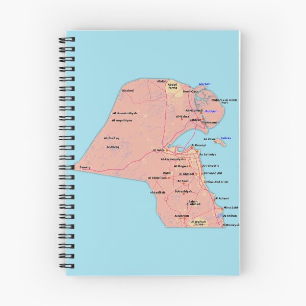 Item preview, detailed Kuwait map with roads and cities خارطة دولة الكويت التفصيلية مع اهم المدن والطرق الرئيسية والثانوية والنقاط الحدودية designed and sold by mashmosh.