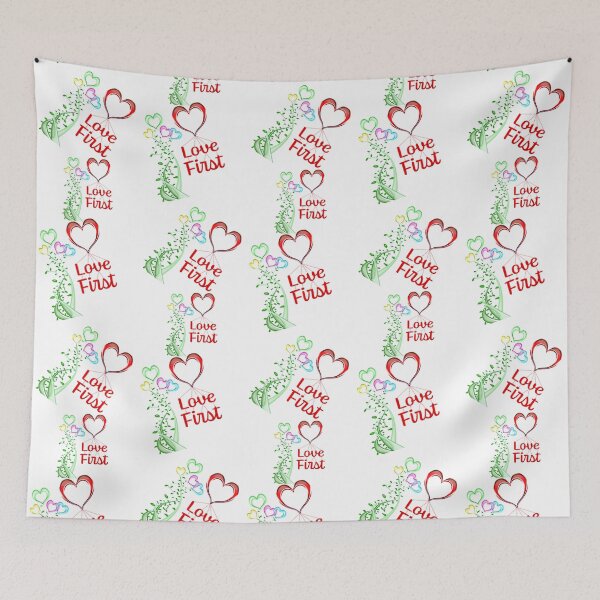 Item preview, Beautiful illustration saying Love First with transparent background designed and sold by With My Hands By K.