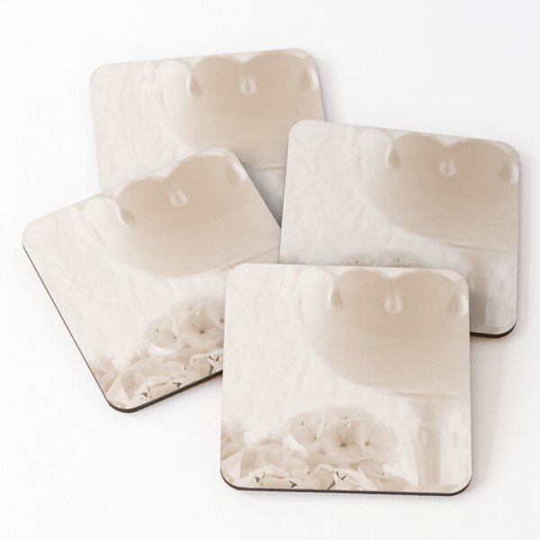Item preview, White Geraniums And Pedestal Dish designed and sold by Sandra Foster.