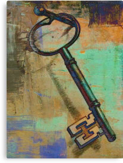 ""Old-Fashioned Key" Digital Art Print" Canvas Prints by avalonmedia