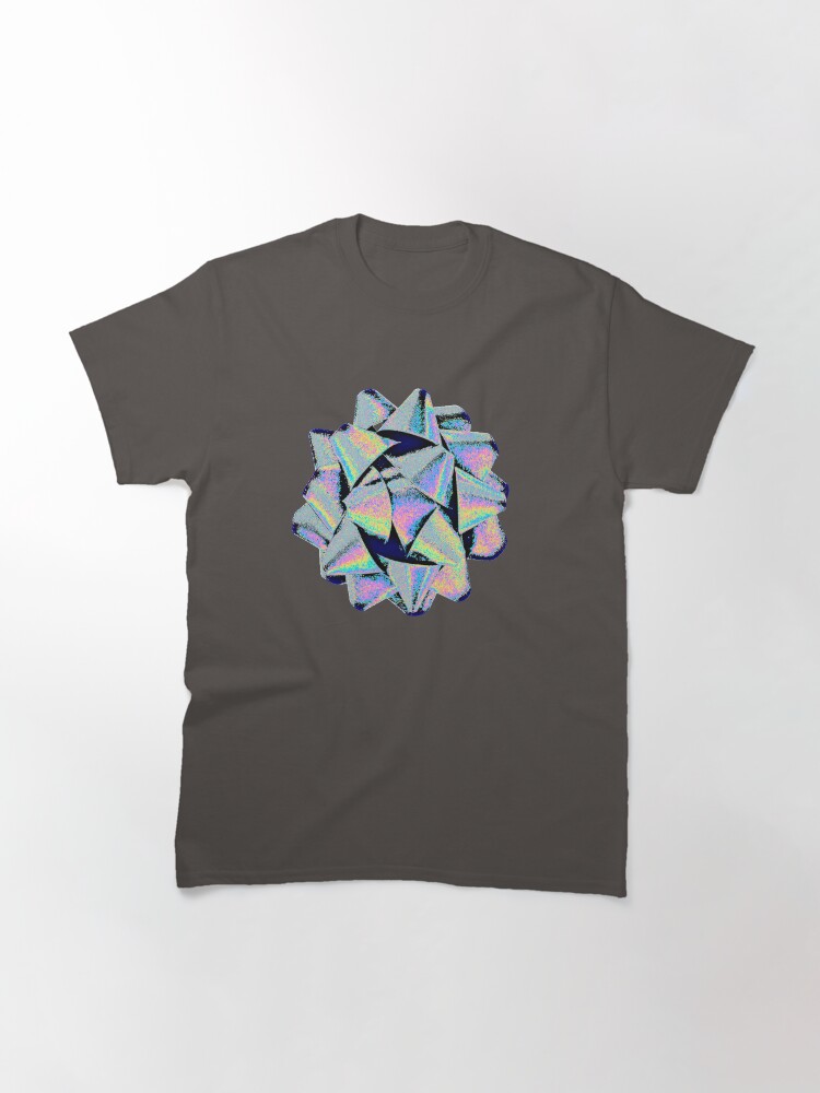 Thumbnail 3 of 7, Classic T-Shirt, Silver Holographic Bow designed and sold by dinaaaaaah.