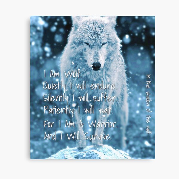 I Am Wolf. I Am a Warrior Canvas Print