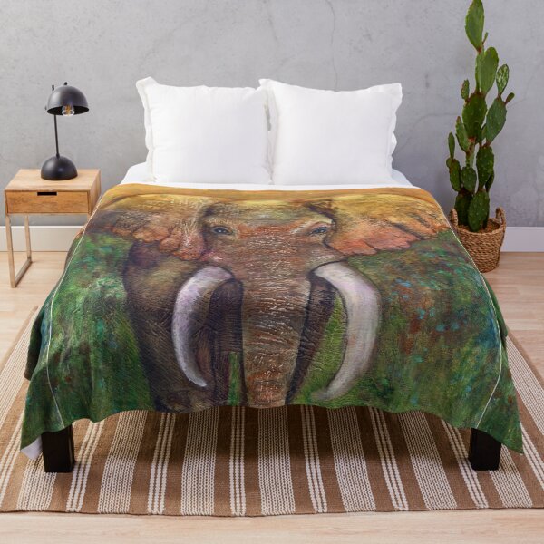 Item preview, Yellow Elephant, African Animal Original Art, Contemporary Art, Elephant Mixed Media Artwork designed and sold by dianecita.