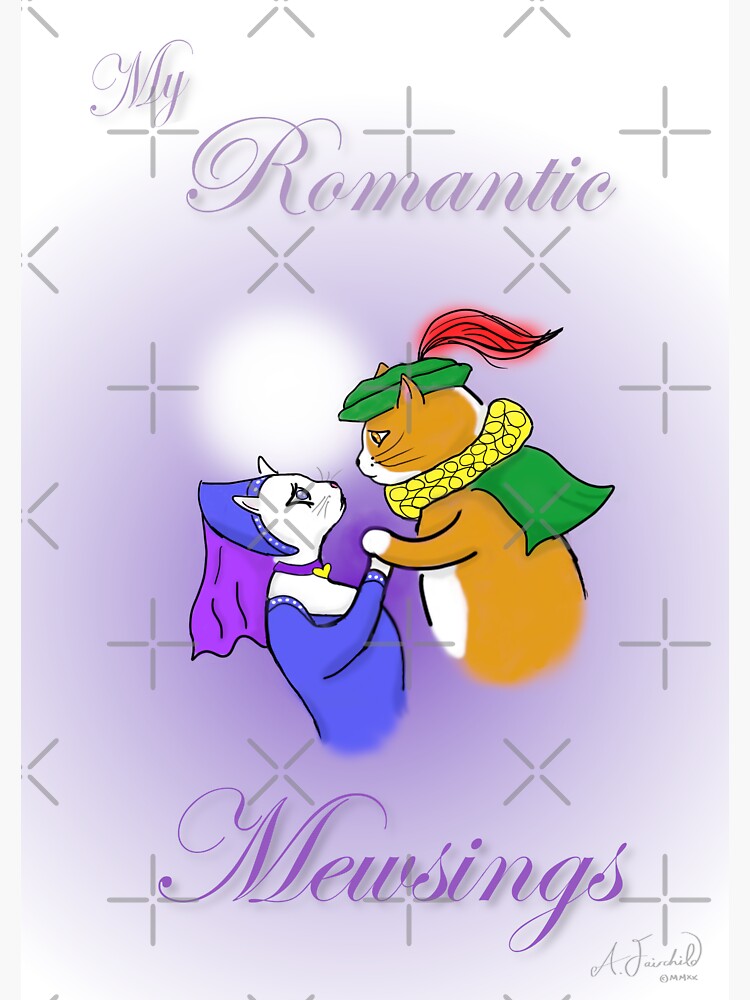 Romantic Mewsings - Boy and Girl Cat in Love by fairchildart