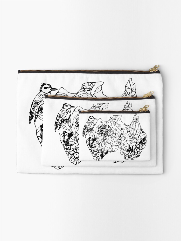 Alternate view of Australian Flora & Fauna Zipper Pouch
